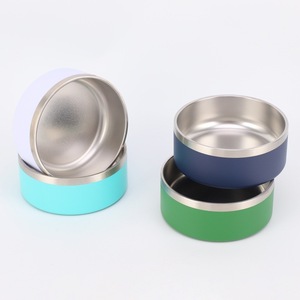 Double-Layer Stainless Steel Pet <b>Bowl</b> <b>Large</b> Capacity Non-Slip Anti-Spill <b>Dog</b> & <b>Bowl</b> Solid Pattern Drinking Water & Food <b>Bowl</b> - Product Image 4