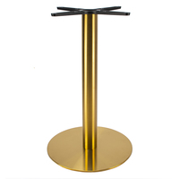 Pied de table moderne nordique rond robuste pour bar, restaurant, café, salle à manger, base de table en acier inoxydable chromé doré, mobilier de luxe