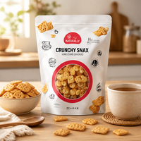 Sachets personnalisés à fenêtre en aluminium de qualité alimentaire, thermoscellables et résistants à l'humidité, pour l'emballage de snacks, noix, aliments pour animaux et confiseries