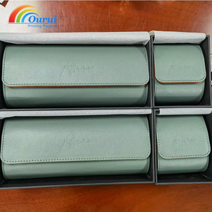 1 to 3 Slots PU Leather Watch <b>Roll</b> Case, Custom Logo Travel Watch Storage <b>Box</b>, Portable Watch Display Organizer for Men, Factory - Product Image 3
