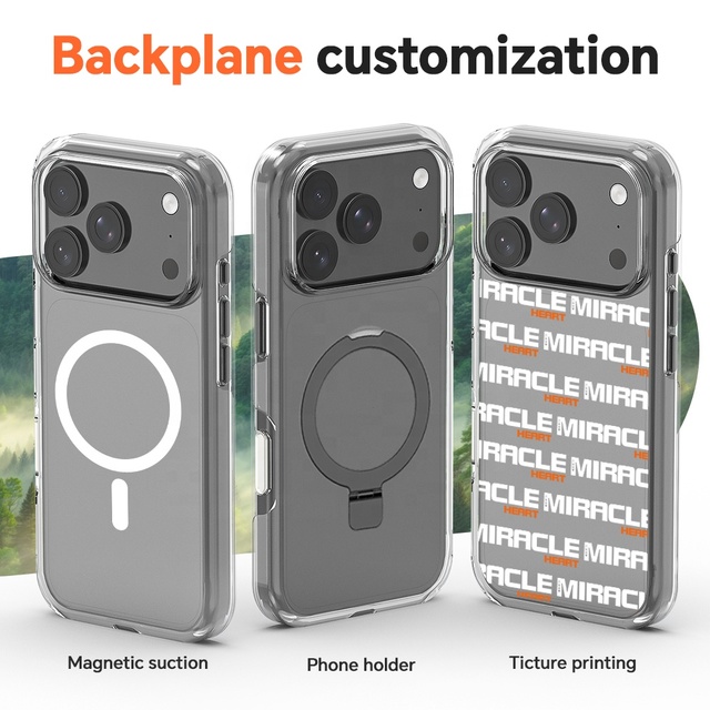 Custom Logo Transparent Case for iPhone 18 Ultra Thin Anti-Yellowing Hard Back Soft Bumper Shockproof Case Wholesale