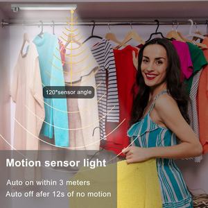 Miroir de maquillage LED rechargeable par USB, à intensité variable, avec détecteur de mouvement, éclairage sous armoire, placard, armoire - Product Image 4