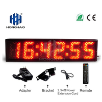 Hao 5 pouces 6 chiffres Led compteur affichage Led numérique chronomètre mur Led horloge sport voiture course minuterie Marathon minuterie rouge Mini Hong