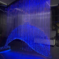 Lustre contemporain moderne personnalisé en cristal, suspension longue à fibres optiques, éclairage décoratif pour hall d'hôtel, villa, escalier