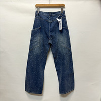 Nouveau jean décontracté pour femme, style industriel, coupe courbée, orné de strass brillants, pour le commerce transfrontalier Europe-Amérique
