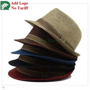 Sombrero Fedora de Paja con Logotipo Personalizado, Económico y a <span class=keywords><strong>la</strong></span> Moda, para Hombre y Mujer, Ideal para Verano, <span class=keywords><strong>Playa</strong></span> y Jazz - Product Image 3