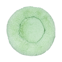 Lits ronds en peluche PV de luxe pour chiens, lavables et doux, et accessoires pour animaux de compagnie avec logo OEM ODM
