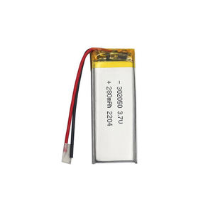 แบตเตอรี่ลิเธียมโพลิเมอร์302050 3.7V 280mAh LP302050ชาร์จได้แบตเตอรี่ Lipo akku - Product Image 4
