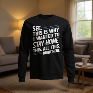 Vea, por eso quería quedarme en casa, camiseta de manga larga - Product Image 3