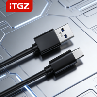 Câble de charge rapide USB-A vers Type-C PD ITGZ 60W 3A, noyau en cuivre pur, PVC, garantie de 12 mois pour ordinateur