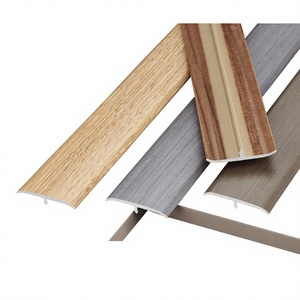 Profilé en T en alliage d'aluminium à grain de bois, couleur bois naturel, pour carrelage, seuil de porte et joint de transition - Product Image 1