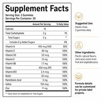 Gommes multivitaminées essentielles de qualité supérieure avec biotine et zinc pour le soutien quotidien de la santé – Fabricant professionnel de gommes
