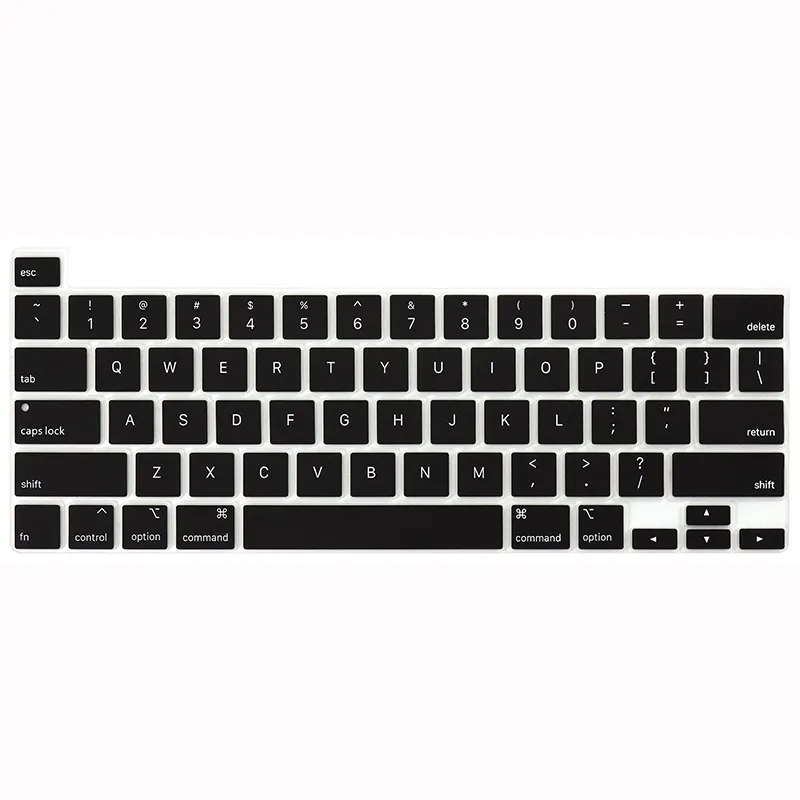 Protetor de teclado de silicone para macbook, layout us para 2020 macbook pro 13 a2289 a2251 a2338 pro 16 a2141, capa de teclado