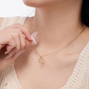 Dylam <b>Initial</b> Pendant <b>Necklace</b> 925 Sterling <b>Silver</b> with 5A Cubic Zirconia 26 Letter Alphabet Jewelry Gifts for Women - Product Image 2