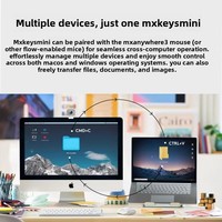 Nouveau clavier sans fil rétroéclairé MX Keys Mini pour ordinateur portable, avec touches multimédias programmables, idéal pour les professionnels