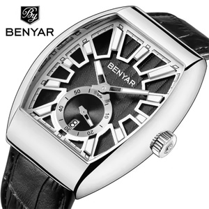 นาฬิกาข้อมือควอตซ์ BENYAR 5136 สำหรับผู้ชาย สายหนังแท้ ตัวเรือนทรงรี สไตล์สปอร์ต - Product Image 3
