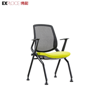 Chaise Pliable avec Table Écriture Attachée Visiteur Invité Maille Back Office Visitor Training Chair