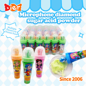 Bonbons en gros 2-en-1 Microphone jouet <span class=keywords><strong>poudre</strong></span> de sucre aigre <span class=keywords><strong>sucette</strong></span> colorée pour enfants Texture dure marque privée personnalisée ODM/OEM - Product Image 2