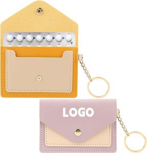 Estuche Personalizado para Pastillas Anticonceptivas, Funda para Medicamentos Anticonceptivos, Porta Pastillas de Cuero PU para Bolsa de Viaje o Mochila - Product Image 1
