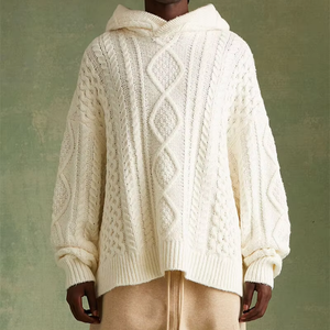 Ottoknit-<span class=keywords><strong>Sudadera</strong></span> <span class=keywords><strong>con</strong></span> <span class=keywords><strong>capucha</strong></span> de punto de Cachemira-Diseño de frente abierto premium <span class=keywords><strong>con</strong></span> tejido elástico suave - Product Image 1