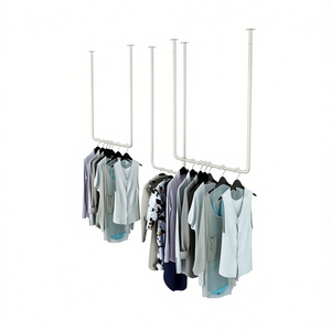 U-shaped <b>Shelf</b> Hanging Garment <b>Wall</b> Mounted Metal Display Rack for Wedding Dress Organization - Product Image 1