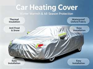 Housse de protection chauffante électrique 110V pour voiture, anti-givre et anti-neige, imperméable, pour extérieur, dégivrage rapide - Product Image 5