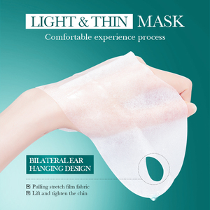 Masque facial en feuille SADOER au collagène polypeptidique 3D liftant et raffermissant à la vitamine C, végétalien, pour peaux sèches et grasses, hydratant - Product Image 5