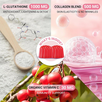 Complément alimentaire en gommes au glutathion liposomal et au collagène, enrichi en vitamine C, pour un éclaircissement naturel de la peau et un éclat sain, fabriqué en Chine (OEM).