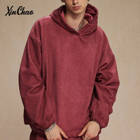 Sweat à capuche oversize décontracté d'hiver en coton 100% avec logo imprimé de haute qualité, finition délavée, taille plus, unisexe