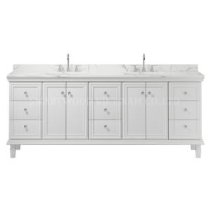 Recién llegado, tocador de baño de lujo, mueble de madera con encimera de cuarzo - Product Image 6