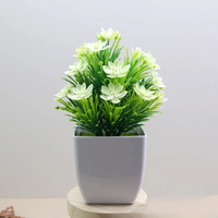 Simulation pot de plante plante verte décoration de la maison petit pot de fleur en plastique petit bureau simulation fleur bonsaï