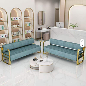 Sillón de Espera para Salón de Belleza y Barbería, Modelo 2026, Diseño Moderno, Dorado, de Alta Calidad - Product Image 2