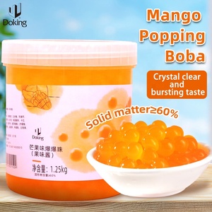 Doking 1.25กก. 3กก. ชาฟองมะม่วง popping bursting Boba popping popping popping poba Pearl สำหรับชานม Boba ชาป๊อป Boba - Product Image 2