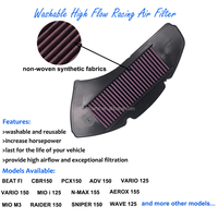 KTD Lavable NMAX N-max 155 RDA 155 D'admission D'air de moto Nettoyant Filtre À Air