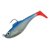 Umpan Lunak ESG Fast Sinking Pre Rigged Soft Swim Bait, Umpan Plastik Lunak dengan Pemberat Timbal & Kail Siap Pakai, Pilihan Warna Beragam