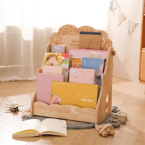 Libreria Montessori in legno per mobili per bambini scaffale per libri per bambini facile montaggio