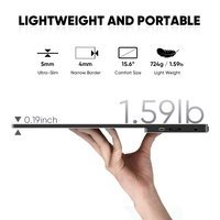 Moniteur de jeu tactile OLED HDR 15,6 pouces 1080P USB-C avec double haut-parleur premium, coque intelligente, écran portable externe IPS PS5
