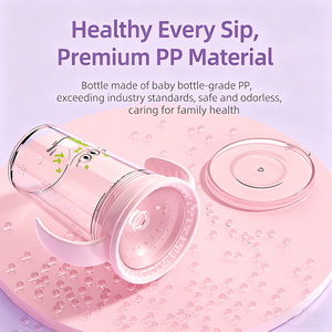 <span class=keywords><strong>Gobelet</strong></span> d'apprentissage pour bébé avec poignée, sans BPA, en PP, <span class=keywords><strong>360</strong></span>°, anti-fuite, anti-étouffement, avec logo personnalisé - Product Image 5