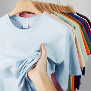 T-shirt en coton tricoté écologique 210g, vêtements décontractés pour hommes grandes tailles, design personnalisé de haute qualité - Product Image 1