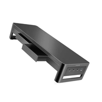 Monitorstandaard met USB 3.0 Hub, draadloze oplaadpad, bureau-organizer, lade en computerlaptophouder voor thuiskantoor