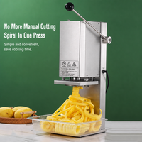 Coupe-pommes de terre électrique en spirale, trancheuse à pommes de terre Tornado, machine à frites torsadées, acier inoxydable, réglable automatiquement de 3 à 10 mm