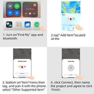 جهاز تعقب ذكي FindMy محدد موقع بلوتوث مفتاح مكتشف صغير لمكافحة فقدان الإنذار العثور على علامات الهواء الخاصة بي لأجهزة IOS <span class=keywords><strong>iPhone</strong></span> - Product Image 6