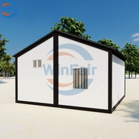 Maison préfabriquée mobile WinFair à 2 chambres, toit triangulaire, conteneur préfabriqué 20 pieds 40 pieds, pour villa/ferme rurale au Brésil