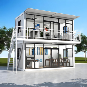 Maisons préfabriquées de luxe en conteneurs, maisons préfabriquées à deux étages, maison moderne pour café, restaurant, <span class=keywords><strong>magasin</strong></span> - Product Image 1