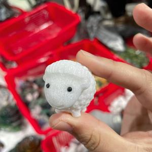 Figuras de Animales Talladas a Mano en <span class=keywords><strong>Jade</strong></span> Blanco Natural, Perro, Pájaro, Conejo, Oveja, Cristal Tallado para Decoración del Hogar, Venta al Por Mayor - Product Image 5