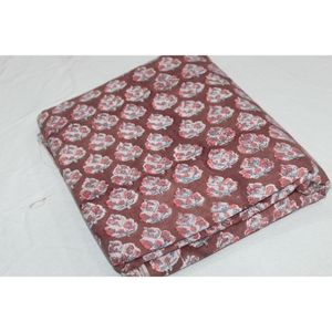 Compre Tela Auténtica India Hecha a Mano con Estampado de Bloques, Ligera, para Confección de Ropa, Edredones, Bufandas, Vestidos, Cortinas y Materiales de Tapicería - Product Image 3