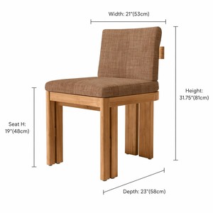 Sillón de Salón sin Brazos de Madera de Teca Arquitectónica para Exteriores, para Terrazas de Villas y Proyectos de Jardines, Diseño Personalizado - Product Image 2