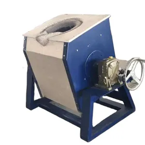 Aluminum scrap recycling melting induction tilting furnace