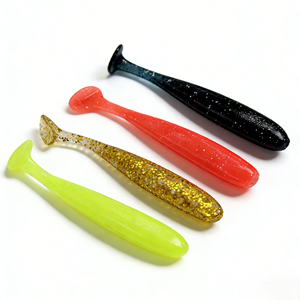 Iscas Artificiais de PVC Macias com Cauda em T, Impressão Dupla Face, Sem Anzóis, para Peixe Mandarim, 5.5cm/6.3cm/7cm/9cm/12cm, Venda a Granel - Product Image 1