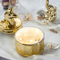 Boîte à bijoux créative en céramique or licorne pour cadeau femme